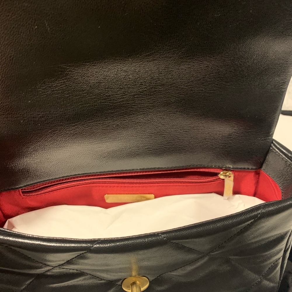 NWT Small Black Goatskin Chanel 19 - Picture 4 of 5